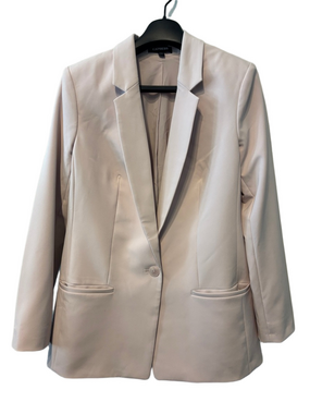 Express Light Pink Single-Button Blazer